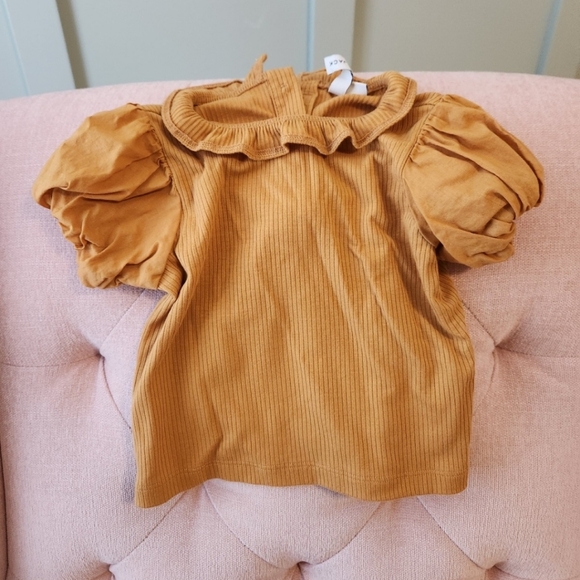 Janie and Jack Other - Janie And Jack Size 4 Or 4t Ruffled Mustard Kids Top